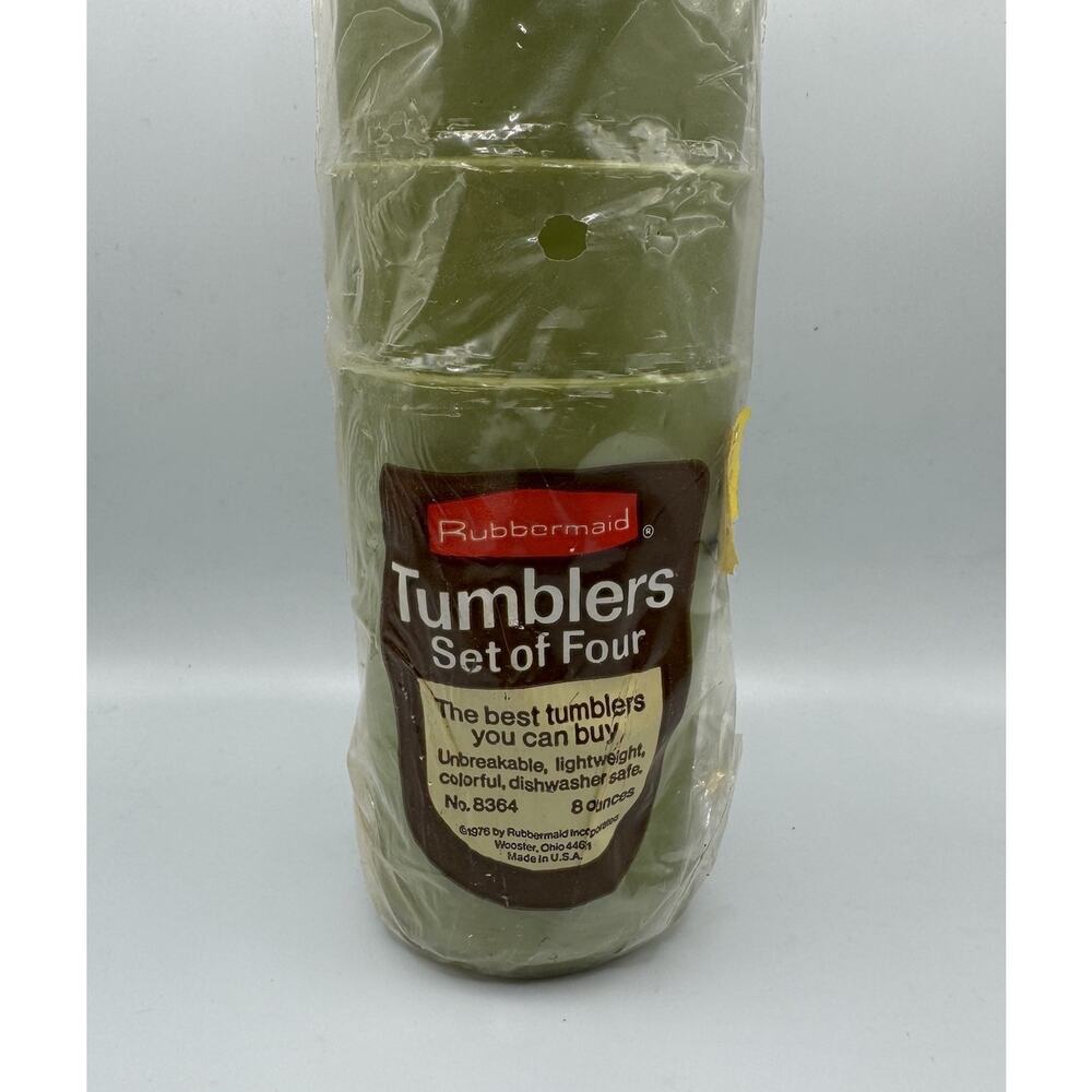 Rubbermaid Green 8oz Vintage Drinking Cups/Tumblers J3064 - Picture 2 of 5